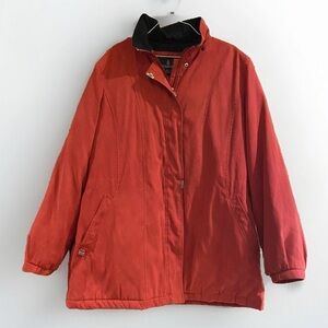 London Fog Women's Red‎ Full Zip Hooded Jacket Coat - Size Large